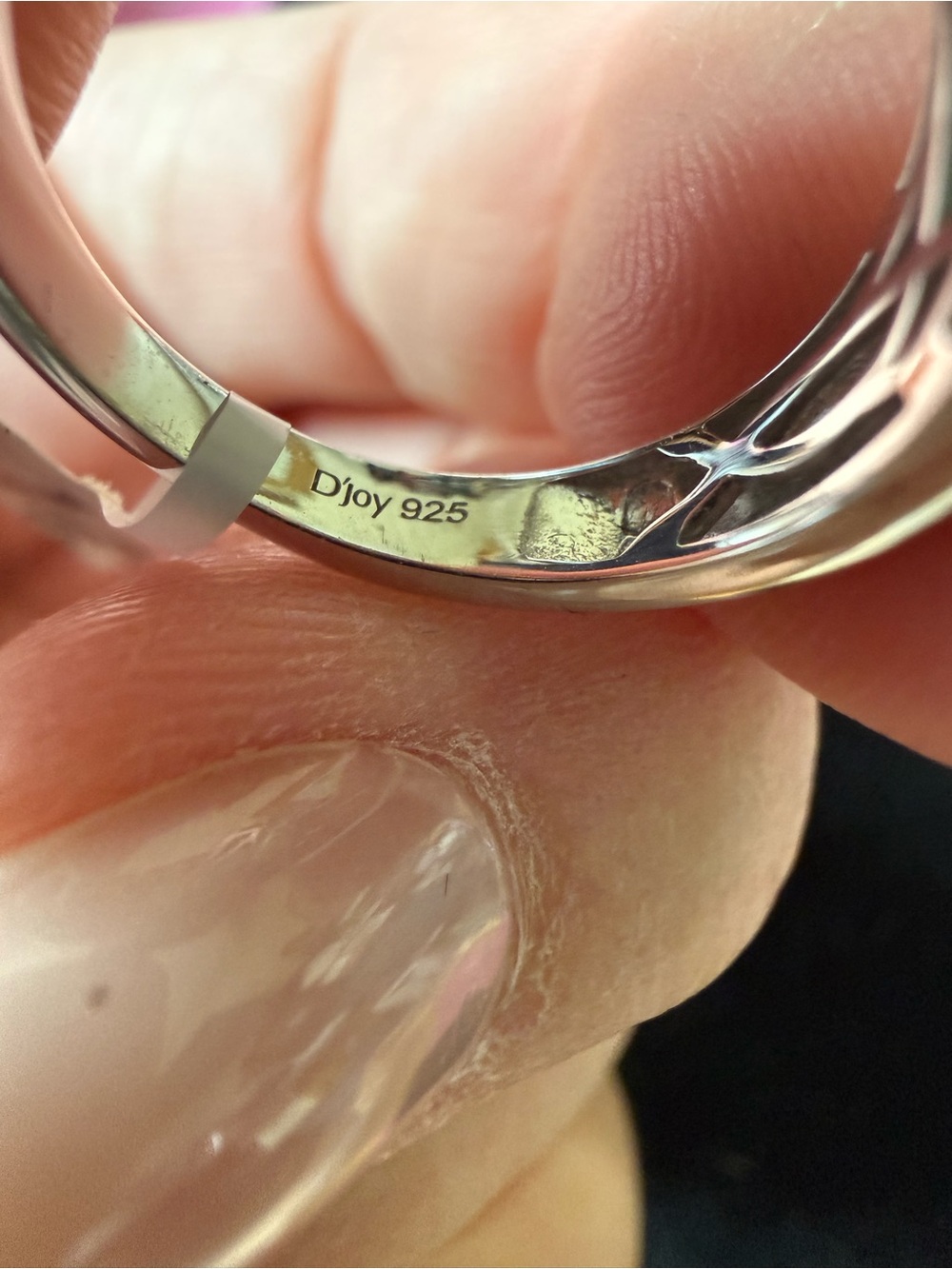 Premium Grandidierite & White Zircon 5 ctw Ring in Platinum Over Sterling Silver - Picture 4 of 10